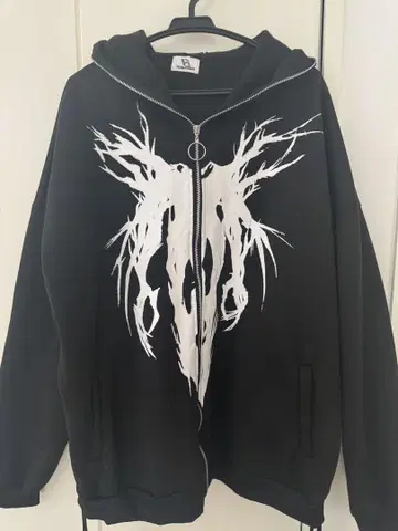 지뢰계 서브컬쳐 후드티 블랙 풀오버 후드티