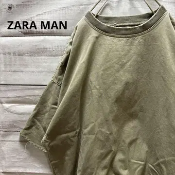 ZARA MAN 데미지 가공 데님 티셔츠 사이드 지퍼 리메이크 가공
