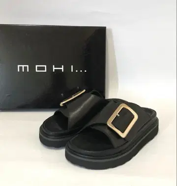 새상품급 MOHI 모히 빅 버클 샌들 블랙 샌들 36 박스 포함