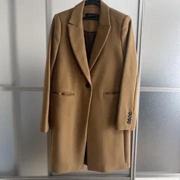 ZARA WOMAN 베이지 체스터 코트 M