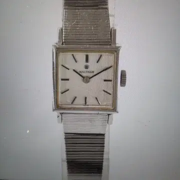 작동품 WALTHAM 월쌈 여성용 수동 와인딩 시계 2바늘 실버 케이스