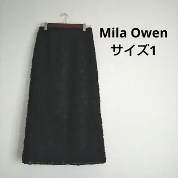 Mila Owen 플라워 튤 패브릭 타이트 스커트 사이즈 1