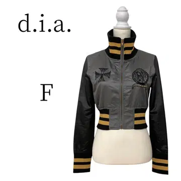 새상품급 d.i.a. 다이아 블랙 그레이 골드 점퍼 블루종 F