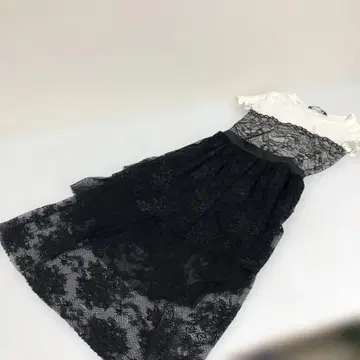 ZARA BASIC 자라 레이스 롱 스커트 원피스 반팔 원피스 XS