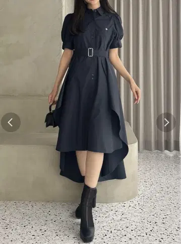 dazzlin POLO BCS 콜라보 헴 레이어드 셔츠 원피스 완판템