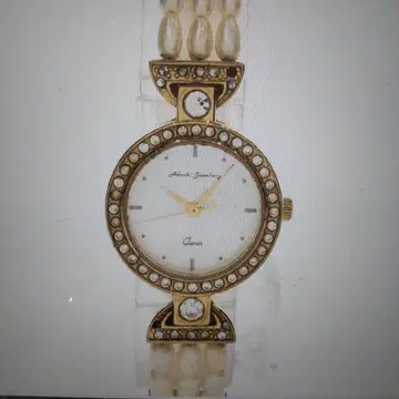 Adachi Jewellery 여성용 손목시계 스톤 베젤 쿼츠 시계