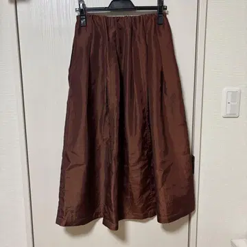 Spick&Span 브라운 플레어 롱 스커트