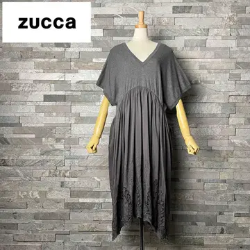 zucca 주카 도킹 플레어 원피스 실크 혼방 레이스