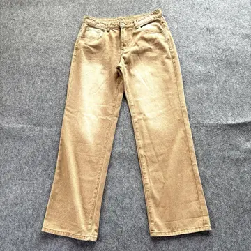 SHEIN 베이지 코튼 와이드 팬츠