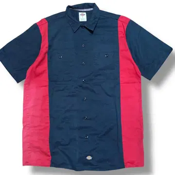 Dickies 바이컬러 반팔 워크 셔츠 사이즈 L 디키즈