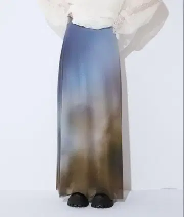 새 상품 그래픽 시어 스커트 블루 계열 기타