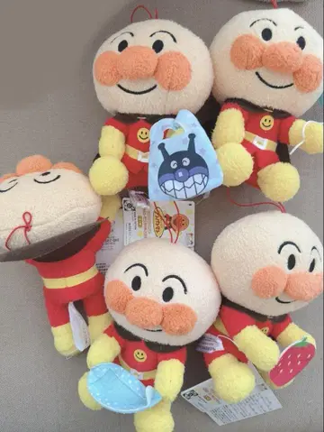 호빵맨 코로후와 봉제 인형 5종 세트