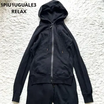 1PIU1UGUALE3 RELAX 블랙 후드티 팬츠 셋업