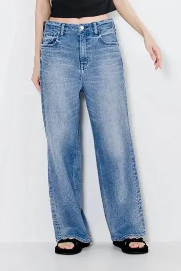 Healthy DENIM 와이드 데님 팬츠 Pink Pepper