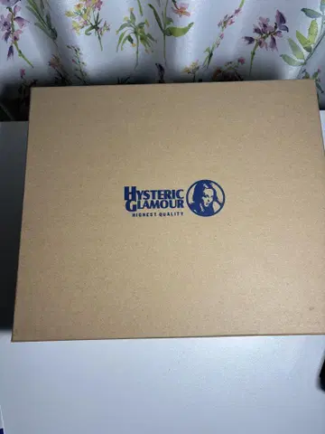 HYSTERIC GLAMOUR 프린트 부츠 네이비 통굽 에모이