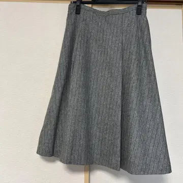 울 그레이스 무릎 아래 기장 스커트