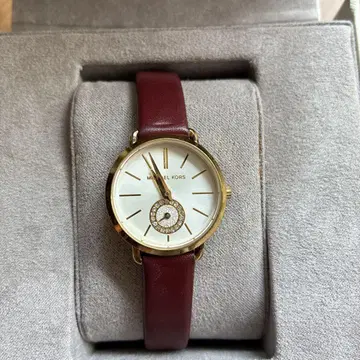MICHAEL KORS 아날로그 시계 골드/버건디