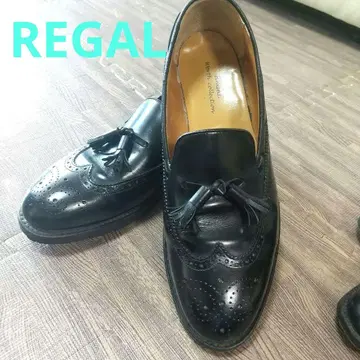 REGAL 블랙 가죽 태슬 로퍼