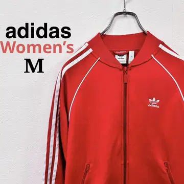 아디다스 오리지널 트랙 자켓 여성용 M 레드 자수 로고