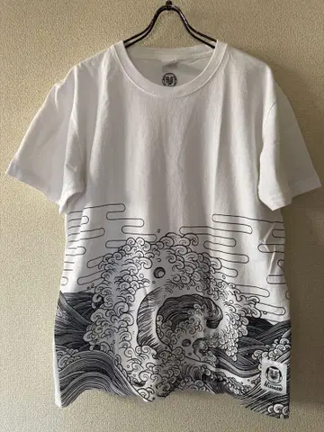 Nissaco 물결 무늬 티셔츠 Wave design 7.1oz L