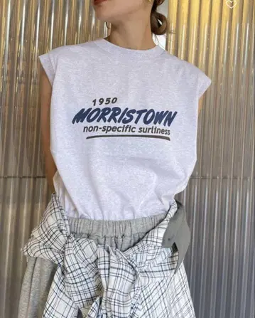 Americana x 6(ROKU) MORRISTOWN 슬리브리스 티셔츠