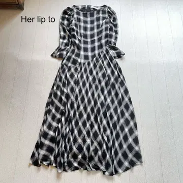 Herlipto Roanne Over Check Dress 체크 M