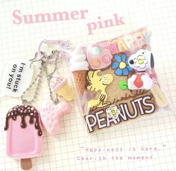 가챠 파우치 Summer 밀키 핑크 아이스크림 스위츠 파우치
