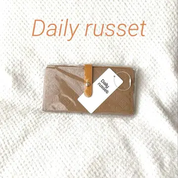Daily russet [얇은 타입] 인조 가죽 엠보싱 바이컬러 장지갑