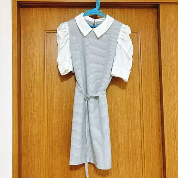 양산형 원피스 스카이블루