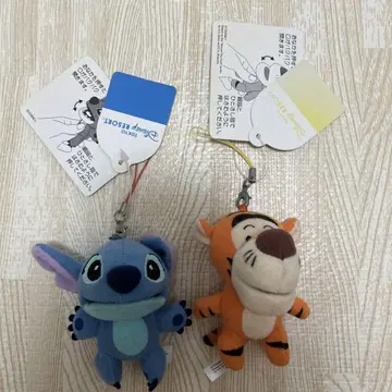 레어 스티치 & 티거 봉제 인형 키링