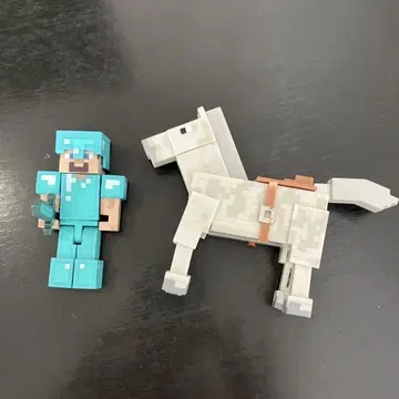 Minecraft 스티브와 말 피규어 세트