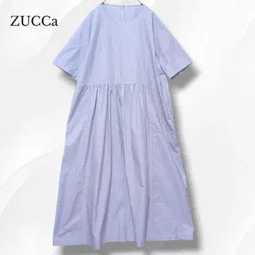 24년 모델 ZUCCa 주카 셔츠 원피스 스트라이프 롱 맥시 기장