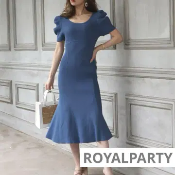 ROYALPARTY [기장 선택 가능] 파워 숄더 플레어 원피스