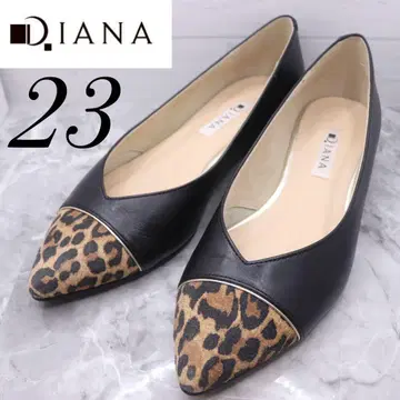 [새상품급] 다이애나 diana 스틸레토 플랫 펌프스 레오파드 블랙 23