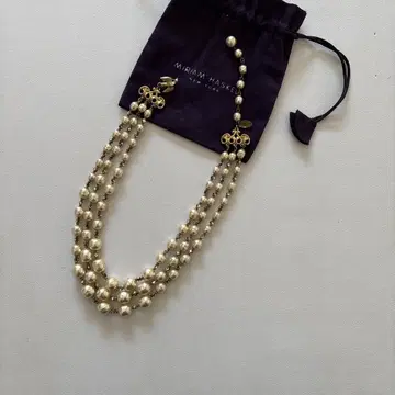 Miriam Haskell 골드 펄 목걸이