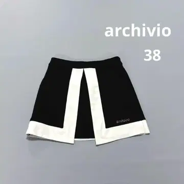 알치비오 38 M 정도 스커트 골프 블랙 화이트 바이컬러