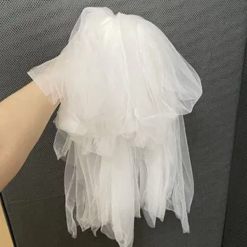 튤 리본 웨딩 드레스
