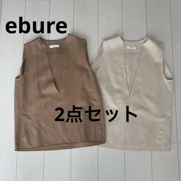 ebure 2세트 드라이 비스코스 린넨 깊은 슬릿 슬리브리스 블라우스