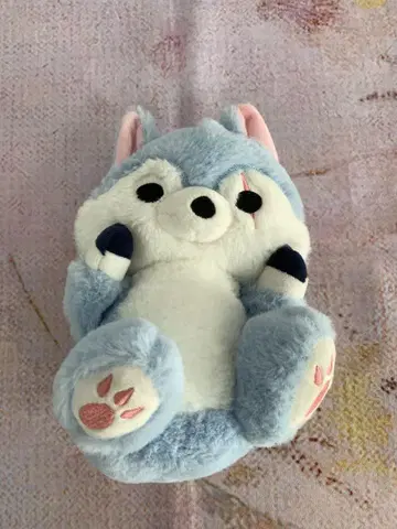 파란 강아지 봉제 인형