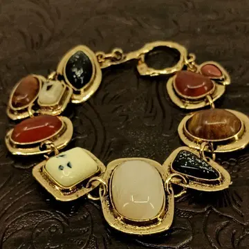 빈티지 골드 스톤 팔찌 앤티크 레트로