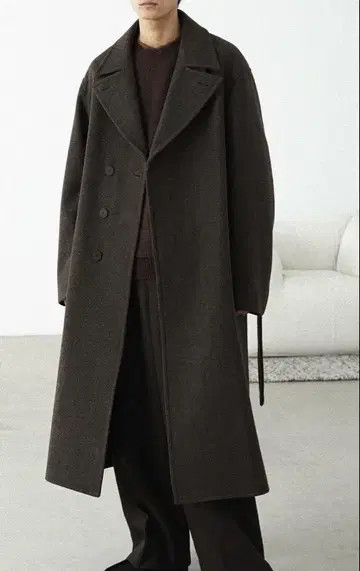 SMOOTH HERRINGBONE MAXI OVER COAT