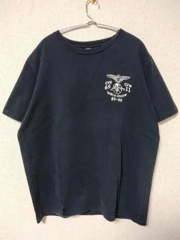 AVIREX XXL 2XL 네이비 헤비 온스 티셔츠 NAVY 해군
