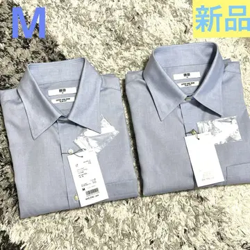 새상품 2매 세트 유니클로 파인크로스 슈퍼 노-아이론 셔츠 M