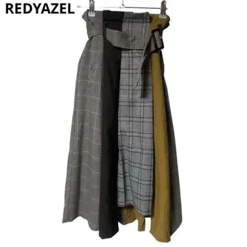 REDYAZEL 롱 스커트/S/폴리에스테르/체크