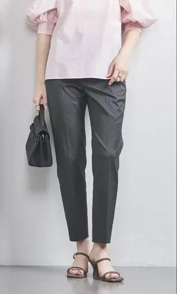 UNITED ARROWS 샤이니 슬림 팬츠 다크 그레이