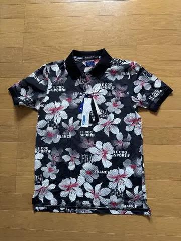 LE COQ SPORTIF 플라워 프린트 피케 셔츠 M