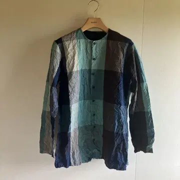 HAI SPORTING GEAR 블루 계열 패치워크풍 긴팔 귀여운 버튼