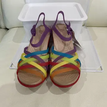 crocs 와라체 웨지솔 샌들 (W7) 새상품