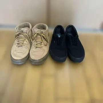 Vans Half Cab 베이지 하이컷 스니커즈
