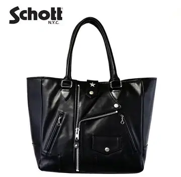 미사용 새상품 Schott (샷) 라이더스 토트백 블랙